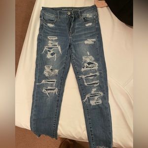 Ripped medium wash jeans